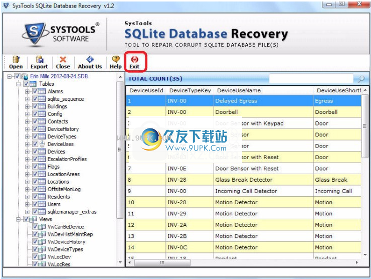 SysToolsSQLiteDatabaseRecovery