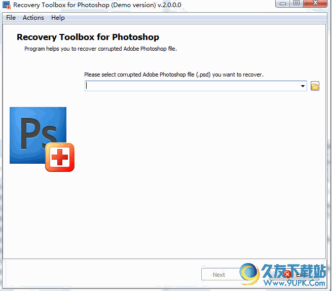 Recovery Toolbox for Photoshop v 免安装版[psd文件受损恢复数据]