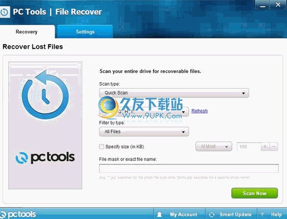 PC Tools File Recover下载英文版[数据恢复工具]