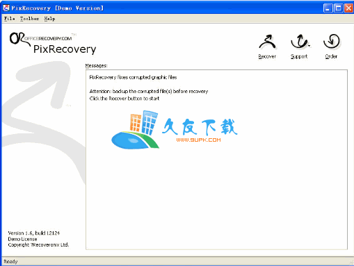 【图像文件数据恢复工具】PixRecovery下载V Build 英文版截图1