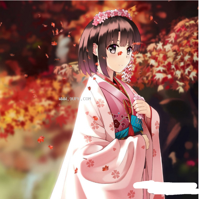 Wallpaper Engine枫叶和服加藤惠动态壁纸