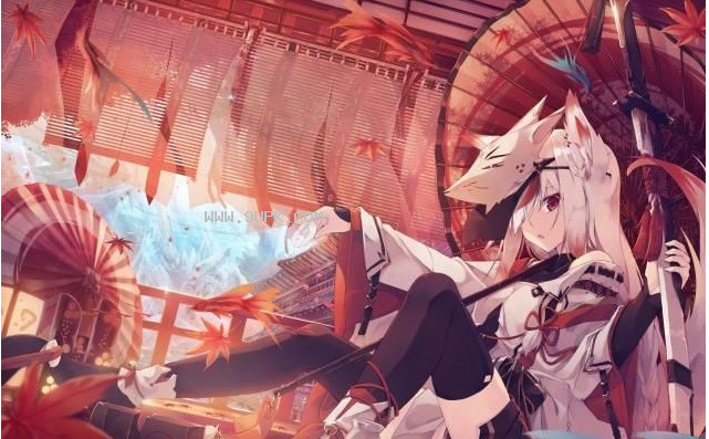 wallpaper engine秋麗の龍宮落樱狐娘动态壁纸