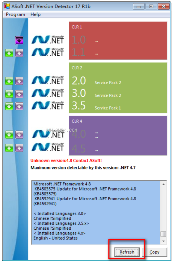 ASoftNET Version Detector