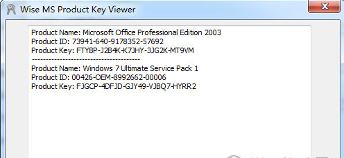 WiseWindowsKeyFinder