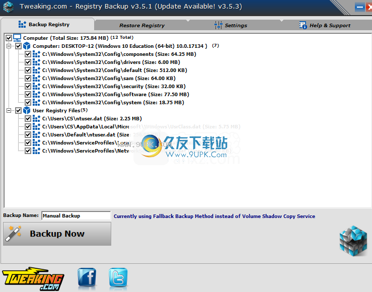 RegistryBackup