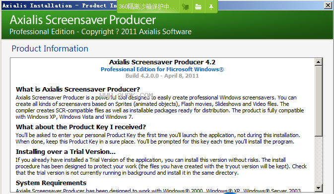 AxialisScreenSaverProducer
