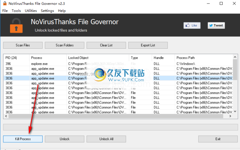 NoVirusThanks File Governor