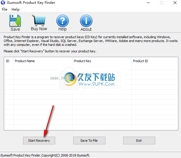 iSumsoftProductKeyFinder