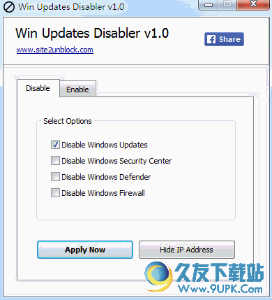 Win Updates Disabler[屏蔽Win自动更新软件] 免安装版