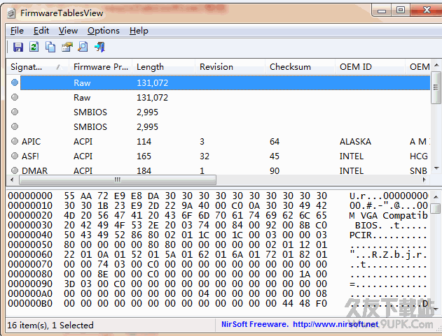 系统工具窗口(FirmwareTablesView) v纯净版