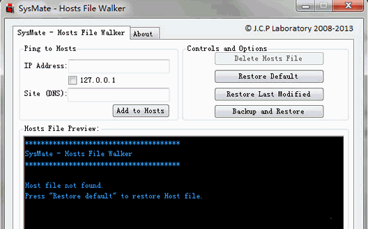 SysMate-Hosts File Walker 最新免安装版[hosts文件编辑程序]