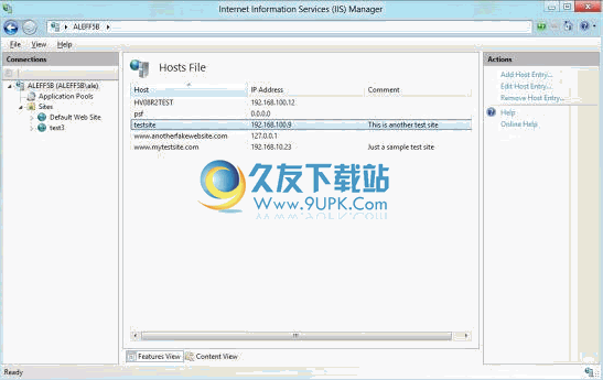 IIS Hosts File Manager下载v[IIS主机文件管理器]