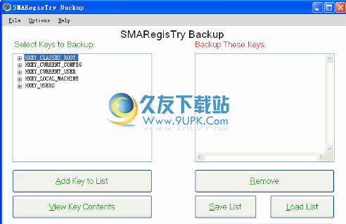 SMARegisTry Backup 免安装版_注册表键值备份/还原软件