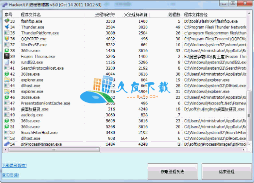 HackerJLY进程管理器