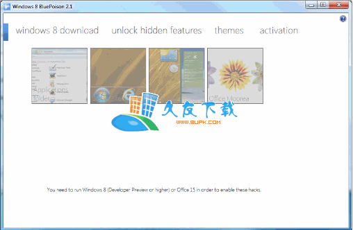 【Win预览版隐藏功能解锁工具】Windows BluePoison下载V英文版