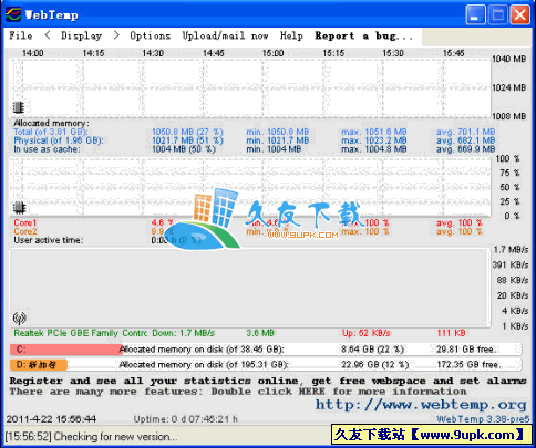 WebTemp Pre 英文[CPU温度检测软件]