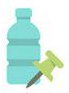 清新塑料瓶子图标