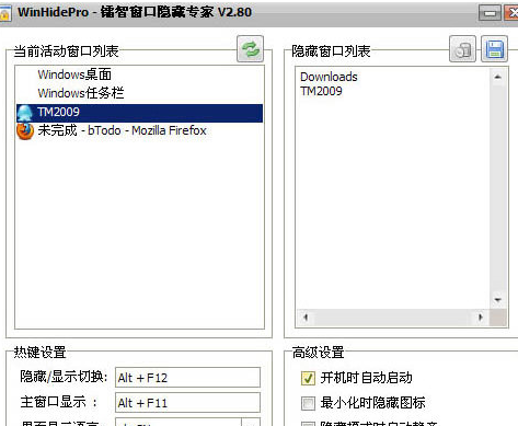WinHidePro(窗口隐藏专家) 破解版