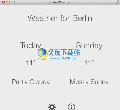 【MAC天气插件】Plain Weather下载 英文版