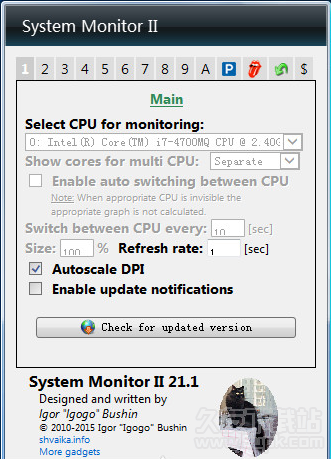 system monitor ii 英文版截图1