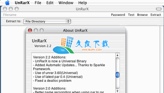 unRarX 英文版下载,mac解压缩软件