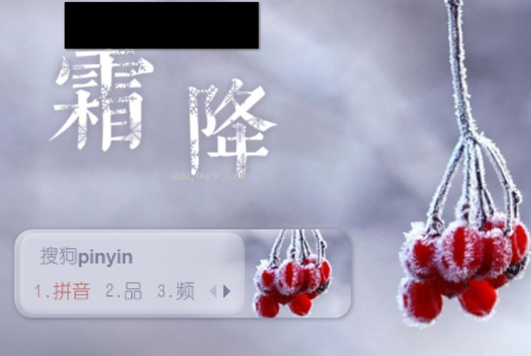 霜降静物风景搜狗输入法皮肤