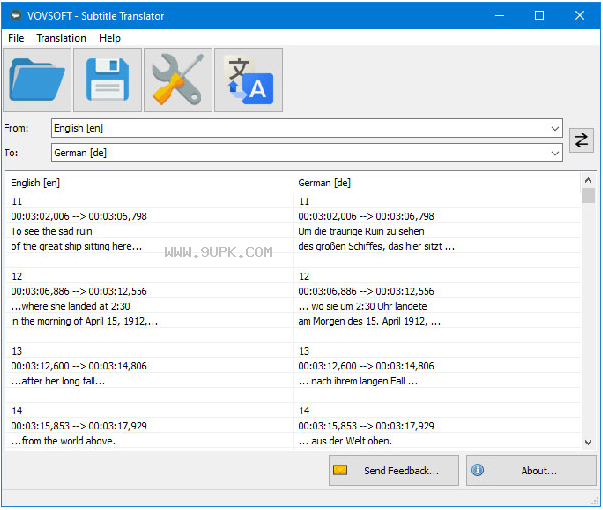 VovSoft Subtitle Translator