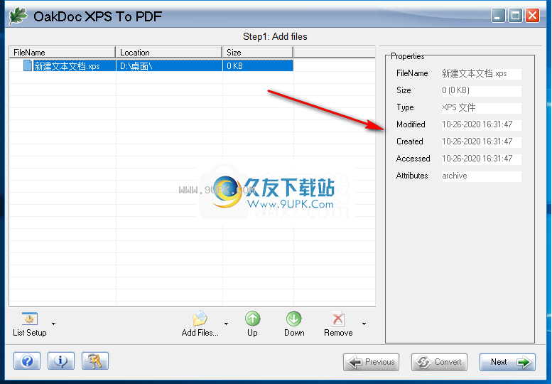 OakDocXPStoPDFConverter