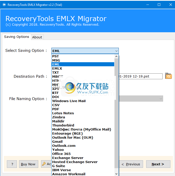 RecoveryToolsEMLXMigrator