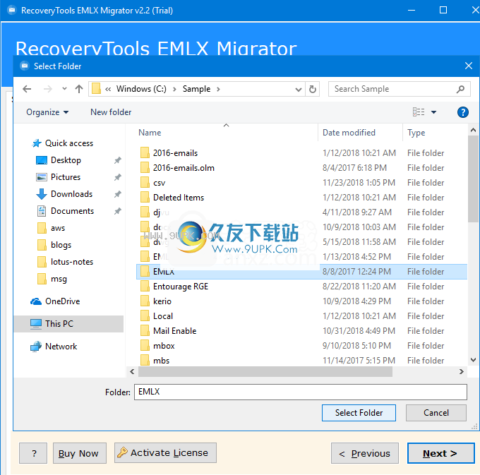 RecoveryToolsEMLXMigrator