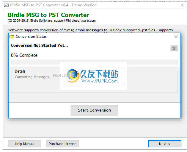 BirdieMSGtoPSTConverter
