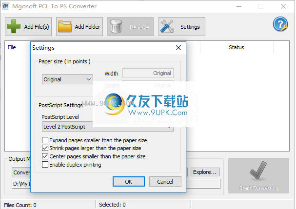MgosoftPCLToPSConverter