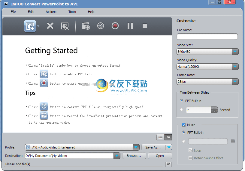 ImTOO Convert PowerPoint to AVI