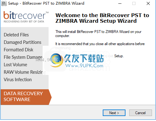 BitRecoverPSTtoZIMBRAWizard