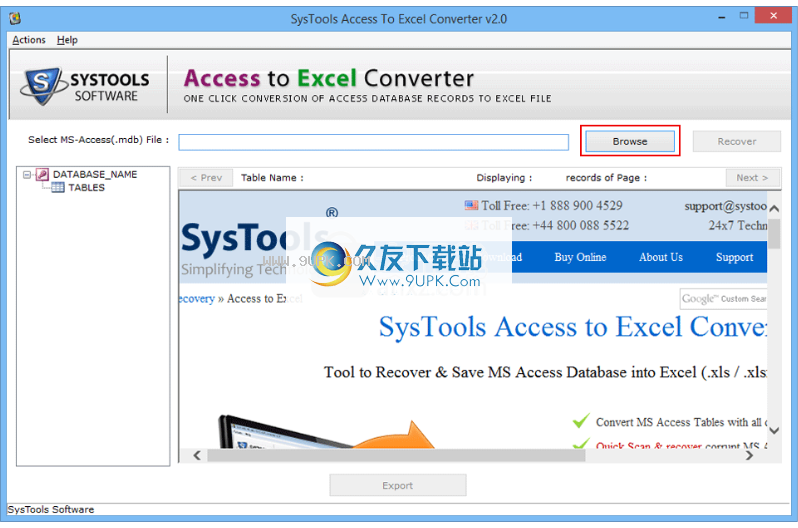SysToolsAccesstoExcelConverter