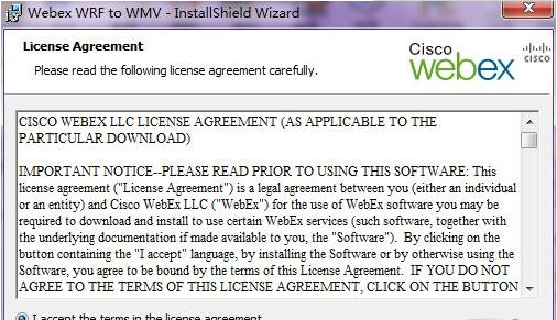 WebEx WRF to WMV