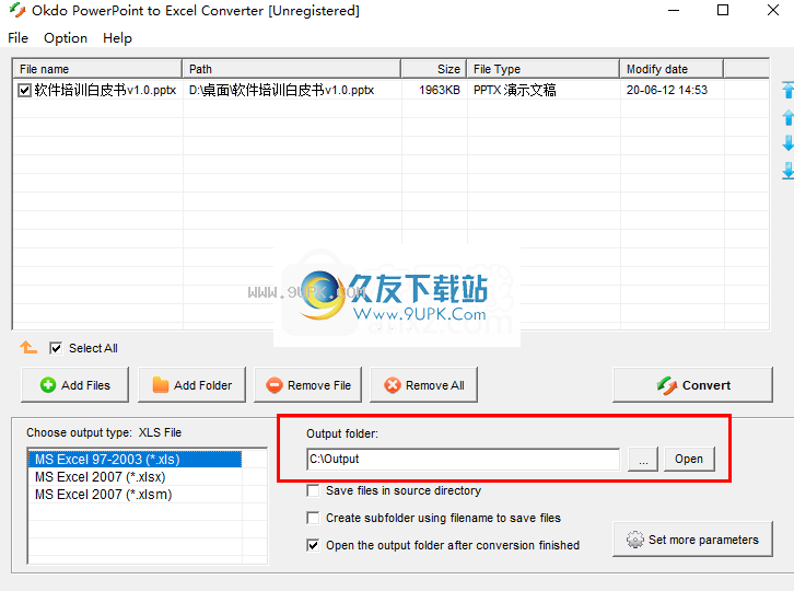 OkdoPowerPointToExcelConverter