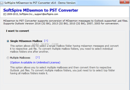 SoftSpire MDaemon to PST Converter