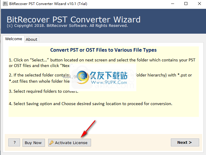 BitRecoverPSTConverterWizard