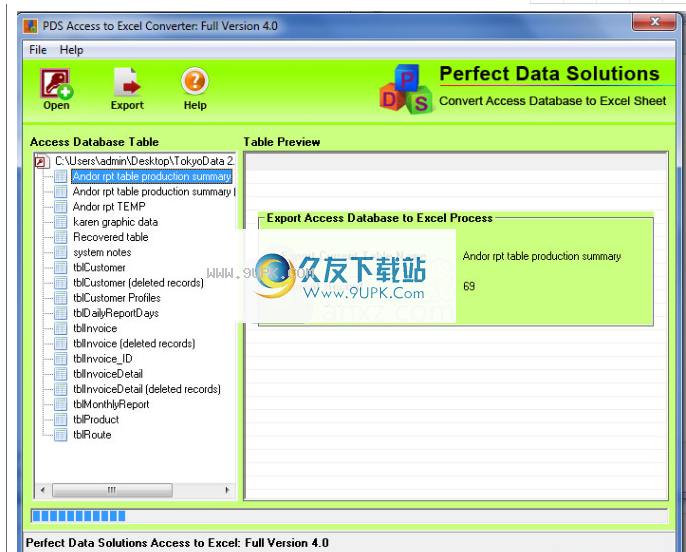 PDSAccesstoExcelConverter