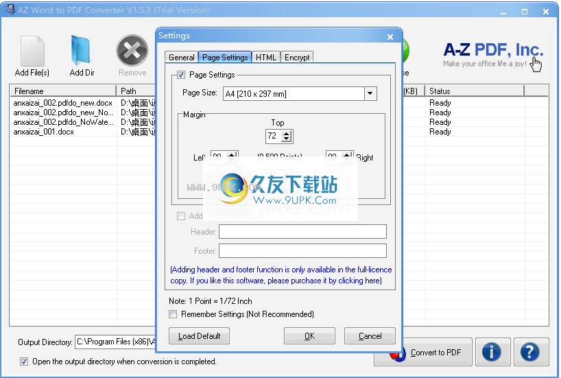 AZ Word to PDF Converter