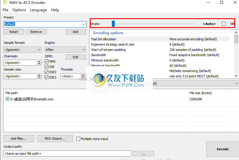 WAVtoAC3Encoder