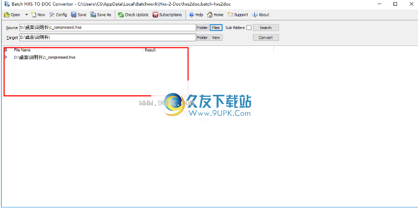 Batch HXS to DOC Converter