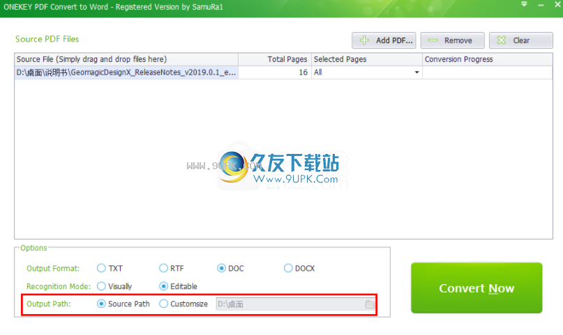 ONEKEY PDF Convert to Word
