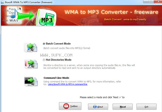 Boxoft WMA to MP Converter