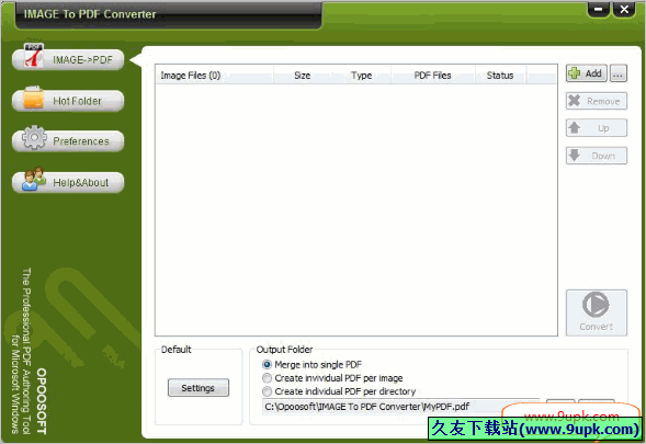 OpooSoft Image To PDF Converter 便携版[照片转PDF文档转换器]