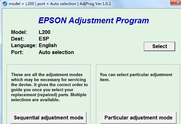 EPSON Adjustment Progrom截图1