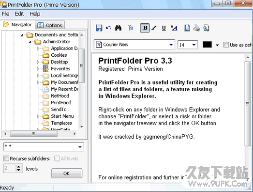 文件列表生成打印工具PrintFolder Pro v 特别版截图1