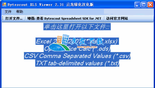 【xls文件打开工具】Bytescout XLS Viewer 汉化版