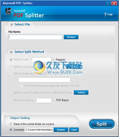 Aiseesoft PDF Splitter 特别版[PDF分割器]